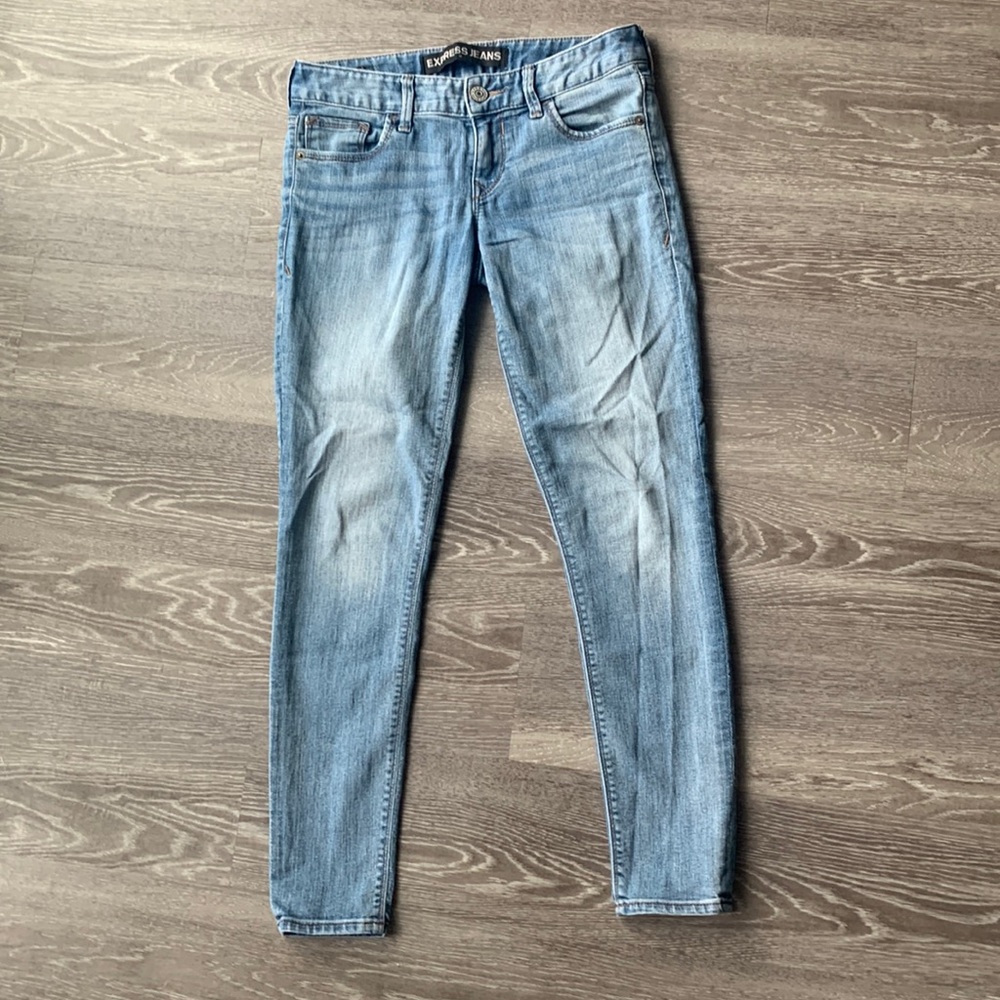 Express Stella low rise legging jeans, straight/skinny jean, size 0 short